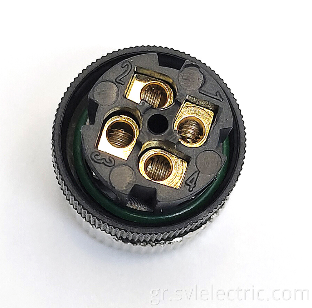 4 pins M12 straight female connector